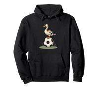 Canard sur Ballon de Football Illustration Sweat à Capuche