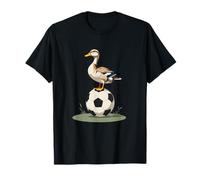 Canard sur Ballon de Football Illustration T-Shirt
