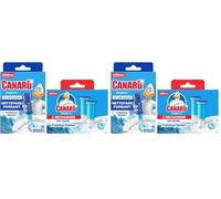 Canard Wc Fresh Disc Marine - Bloc Sans Cage Nettoyant WC - Dure 3x Plus Longtemps Qu'un Bloc Classique - 1 Applicateur + 3 Recharges (Lot de 2)