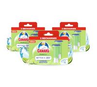 Canard Wc Fresh Disc Recharges Citron Vert - Bloc Sans Cage Nettoyant WC - Dure 3x Plus Longtemps Qu'un Bloc Classique - 6 Recharges