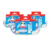 Canard WC Fresh Disc Recharges Citron Vert - Bloc WC Sans Cage Nettoyant - Nettoie à 360° - Nouvel Emballage 100% Carton - 6 Recharges