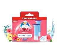 Canard WC Fresh Disc Recharges Floral Oasis - Bloc WC Sans Cage Nettoyant - Nettoie à 360° - Nouvel Emballage 100% Carton - 2 Recharges
