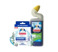 Canard WC - Lot Toilettes Propres - Fresh Disc Fraicheur Marine 1 Applicateur + 1 Recharge + 1 Gel Nettoyant Forêt Aquatique Certifié Ecolabel Européen