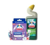 Canard WC - Lot Toilettes Propres - Fresh Disc Lavande 1 Applicateur + 1 Recharge + 1 Gel Nettoyant Vague Océane Certifié Ecolabel Européen