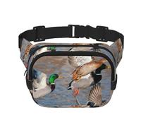 Canards colverts Chasse au Canard Canards colverts,Sac Banane carré Double Couche, Sac de Poitrine