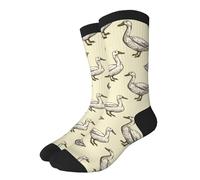 Canards Coureurs Vintage Mignons Chaussettes De Tennis 40Cm Fantaisie Chaussettes Rigolotes Évacuant L'Humidité Chausettes Pour Bureau Cyclisme Quotidien