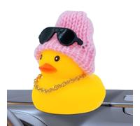 Canards de voiture pour tableau de bord, oiseau de voiture chapeau | Ensemble d’ornements de canards grinçants Pour la maison, chambre à coucher, Table