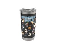 Canards du monde races de sauvagine amoureux des animaux mignon canard Gobelet isotherme en acier inoxydable double paroi