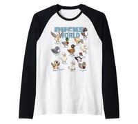 Canards du Monde Races de sauvagine Amoureux des Animaux Mignon Canard Manche Raglan