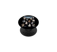 Canards du Monde Races de sauvagine Amoureux des Animaux Mignon Canard PopSockets PopGrip Adhésif