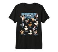 Canards du Monde Races de sauvagine Amoureux des Animaux Mignon Canard T-Shirt Haut de Gamme