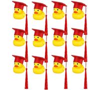 Canards en caoutchouc de remise de diplôme - Mini canards doux et mignons avec chapeau de remise de diplôme noir | Cadeaux d'invités pour fête d'anniversaire, décoration de cadeaux d'invités, cadeaux
