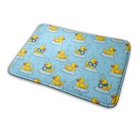 Canards en Caoutchouc Jaunes Rigolos Bubbles Tapis De Bain Durable Welcome Paillassons Lavable en Machine Tapis De Douche pour Salon Cuisine Porte 40X60Cm