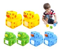 Canards en caoutchouc: Jouets de canard pixelisés mignons pour baignoire, piscine, jeu de plage | Mini canards en caoutchouc de couleur assortie, faveur de la fête d'activité de l'eau d'été, jouet pat