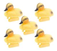 Canards Flottants pour Étang - Leurre De Canard Jaune Flottant Réaliste, Mannequin De Canard Flottant Mignon | Pack De 5 Décorations De Bassin Flottant pour Parc, Piscine, Extérieur Et Jardin