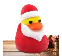 Canards Miniatures de Noël Statuette d'Animal avec Chapeau de Père Noël | Figurines Canards Mini De Noël Pour la Maison le Salon le Manteau-Cheminée Étagère Bibliothèque Cheminée Chambre