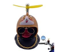 Canards pour voiture - Mini canard en caoutchouc pour décoration de voiture, bricolage avec chapeau d'hélice, accessoires de tableau de bord, accessoires pour moto et vélo