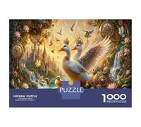 Canards royauxPuzzle DIY 1000 Pièces Château de Conte de fées pour Grands-Parents Amélioration De La Mémoire Renforcement Familial Cadeau De Noël 52x38cm/1000pcs