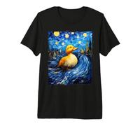 Canards Van Gogh Starry Night Duck T-Shirt Haut de Gamme