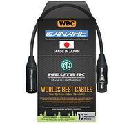 Canare L-4E6S Câble micro Star Quad avec connecteurs Neutrik Gold XLR-mâle vers XLR femelle 0,3 m