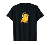 Canari Bird Kawaii Portant des écouteurs préférés du Zoo T-Shirt