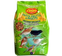 Canary All Fruit & Insects 1 Paquet de 3kg, Nourriture pour Oiseaux Insectivores et frugivores, pâtée, Nourriture pour Cesena, sassello, Merle, grive, Chant, alouette