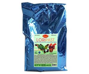 Canary Loripast 5kg, mangime per lorichetti e pappagalli, pastoncino in farina per lori, alimento completo per alimentazione a secco, confezione da 5Kg.