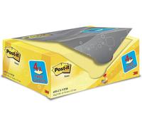 Post-It - Notes - 76 X 127 Mm - 100 Feuilles - Jaune (Pack De 20)