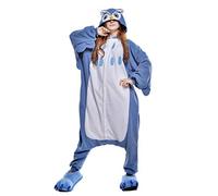 CANASOUR Polar Fleece Halloween Adult Anime Unisex Animal Costume Cosplay Onesie (Owl Brown, Medium)