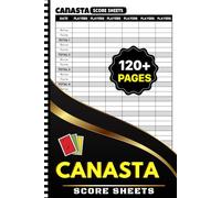 Canasta Score Sheets: Classic Score Pads Notebook with Points Guide, 120+ Pages |6X9 Inch