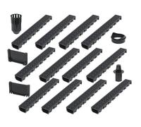 vidaXL Canaux de drainage plastique – 12 pièces – Anti-corrosion, antigel, résistant à la chaleur