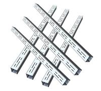 Canaux de drainage et grille en acier inoxydable - Drain de tranchée paysagère pour béton, fosse française plate et étroite pour eau pluviale - Lot de 6