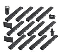 Canaux de drainage - vidaXL - Plastique - 12 pcs - 12 m - Noir
