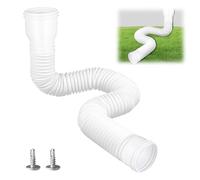 Canaux de Toit, Tuyau de Descente, Extension de Gouttières 150 cm Extensions de Tuyaux de Découverte Rainpale, Kit Flexible, Fossé de Pluie, Extension de la Pelouse (1 Blanc)