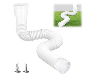 Canaux de Toit, Tuyau de Descente, Extension de Gouttières 150 cm Extensions de Tuyaux de Découverte Rainpale, Kit Flexible, Fossé de Pluie, Extension de la Pelouse (1 Blanc)