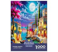 Canaux de Venise Puzzle 1000 Pièces Jouet De Défi Adultes Et Enfants Artistique Puzzle Créatif Défi Éducatif Cadeau De Décoration Intérieure 70x50cm/1000pcs