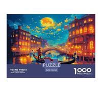 Canaux de Venise Puzzles De 1000 Pièces Jeux ÉduChatifs Puzzle À Pièces De Décoration Intérieure Carton 100% Recyclé Jeu De pour Toute La Famille pour Adultes 70x50cm/1000pcs