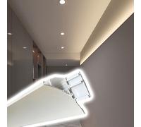 Canaux en aluminium pour bandes lumineuses LED, 1 à 10 m, mini étanches avec connecteur d'angle pour une utilisation en intérieur/extérieur