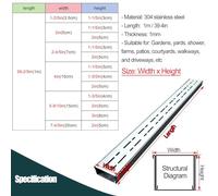 Canaux et grilles de drainage paysager en acier inoxydable, drain de tranchée française plat et étroit pour béton, gestion de l'eau de pluie extérieure, système de gouttière à fente pour cour, balcon