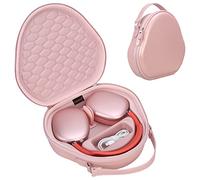 Canboc airpods Max Cas de téléphone pour Apple airpods Max Casque Rigide Smart Headphone Cas Espace supplémentaire pour Les câbles Adapter Chargeur Upgrade Rose (PU)