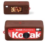 Canboc Boîtier en Silicone pour Kodak CHARMERA Porte-clés caméra numérique Blind Box, Mini Porte-clés Couverture caméra, caméra Non Incluse (Marron)