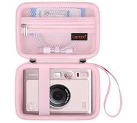 Canboc Coque Compatible avec Appareil Photo Fujifilm instax Mini Evo Instant, Poche en Maille pour Film et câble instax Mini Instant, Rose