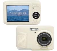 Canboc Étui de Protection pour Appareil Photo numérique Kodak PIXPRO FZ45, étui Souple en Silicone FZ45 avec Cache Objectif Amovible, Blanc (étui Uniquement)