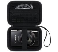 Canboc Etui de Transport pour Appareil Photo numérique Canon PowerShot ELPH 360, câble de Poche Mesh, Batteries, Noir (étui Seulement)