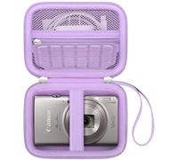 Canboc Etui de Transport pour Appareil Photo numérique Canon PowerShot ELPH 360, câble de Poche Mesh, Batteries, Violet (étui Seulement)