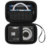 Canboc Étui de Transport pour Appareil Photo numérique Kodak pixpro FZ55 / FZ45 / FZ43 / FZ53 16mp, Sac pour caméra vidéo, câble d'adaptation de Poche zippé en Maille, Noir