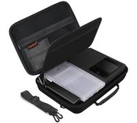 Canboc Etui de Transport pour imprimante Photo compacte Canon SELPHY CP1500, Cassette d'encre Couleur, Jeu de Papier, Chargeur et Batterie, Sac avec bandoulière Amovible, Noir (étui Seulement)