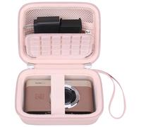 Canboc Etui de Transport pour Kodak PIXPRO C1 Caméra numérique Zoom/Canon Ixus 285 HS A/Ixus 285 HS Caméra numérique, câble de Poche Mesh, Adaptateur, Carte SD, Rose (étui Uniquement)