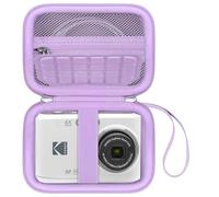 Canboc étui de Transport pour Kodak PIXPRO FZ45 / FZ55 16 MP caméra numérique, FZ45 vidéo Vlogging Sac de caméra, câble de Poche en Maille, Carte SD, Violet (étui Seulement)