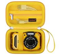 Canboc Etui de Transport pour Kodak PIXPRO WPZ2 Appareil Photo numérique imperméable Robuste, Poche en Maille s'adapte au câble USB, Jaune (Uniquement Le Cas)